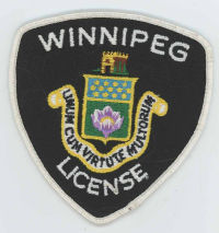CANADA,MANITOBA,WINNIPEG LICENSE 1